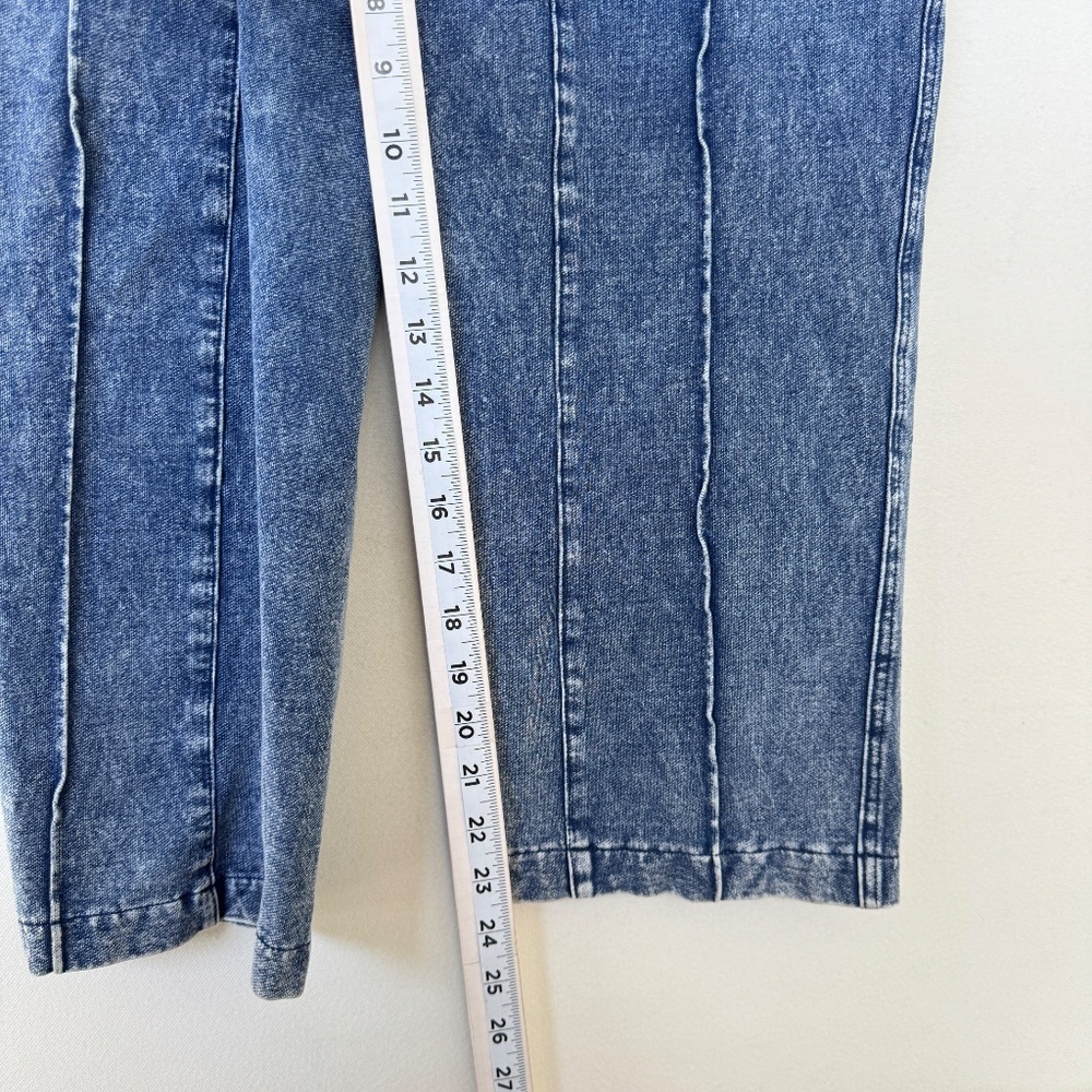 Exlura Women Denim Jumpsuit Overalls Blue Small Boho Casual Farmgirl Hippie Chic - Picture 7 of 14
